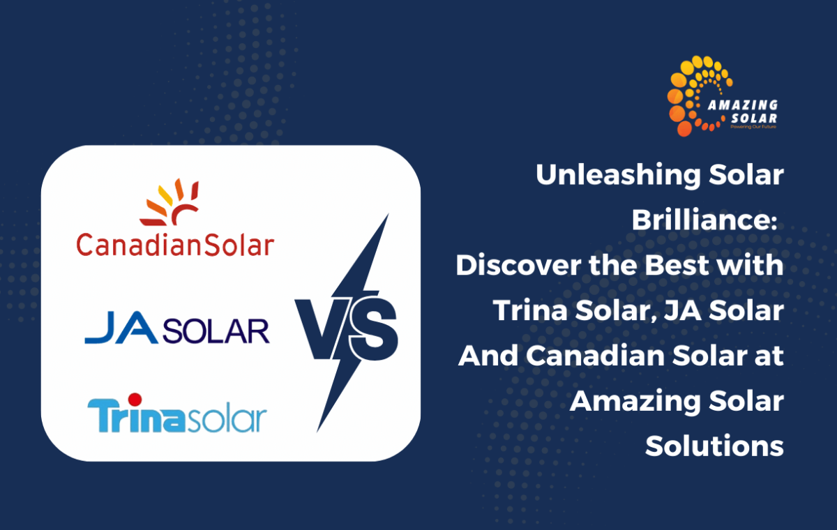 Discover the Best with Trina , JA , and Canadian Solar at Amazing Solar.