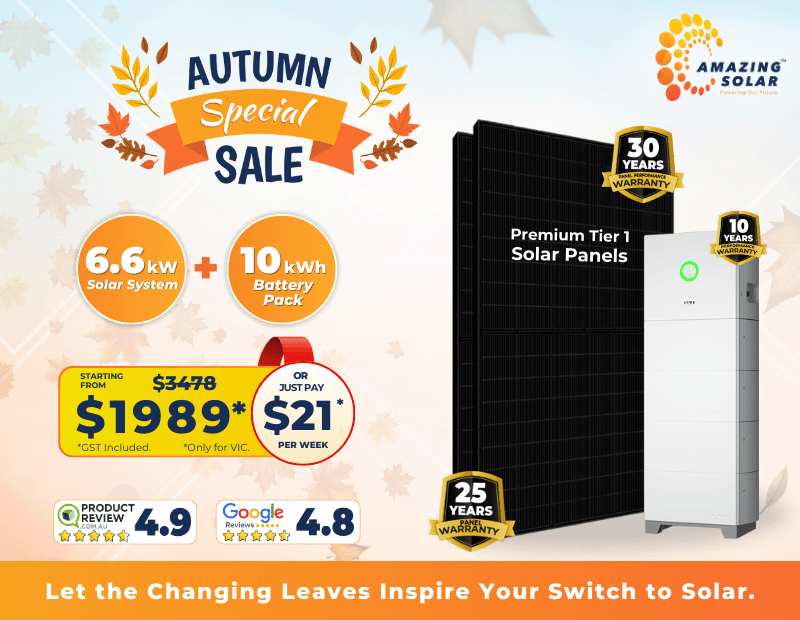 6.6 kw plus 10 Kwh Battery AUTUMN SALE