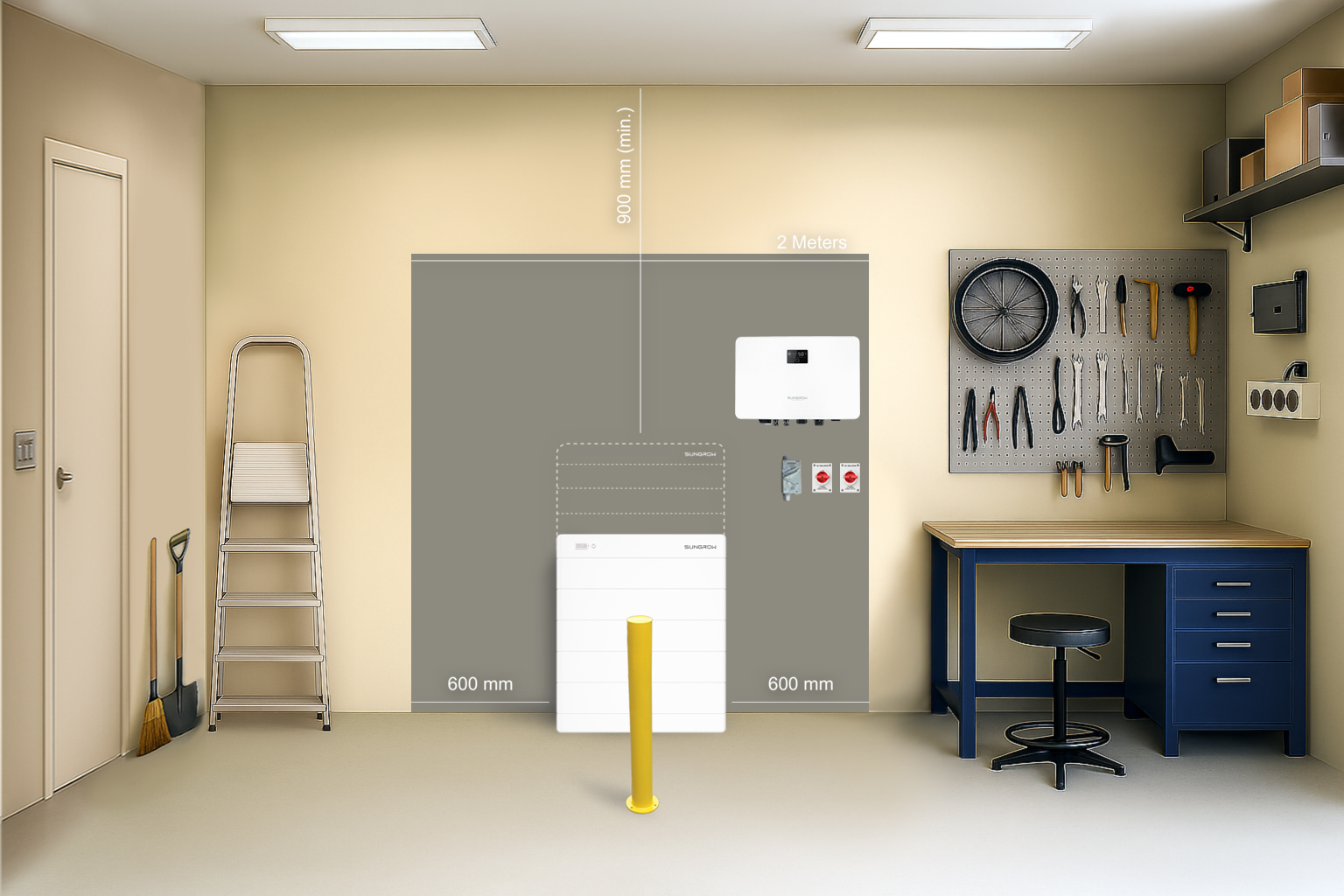 Battery Installation Guidelines Inside garage
