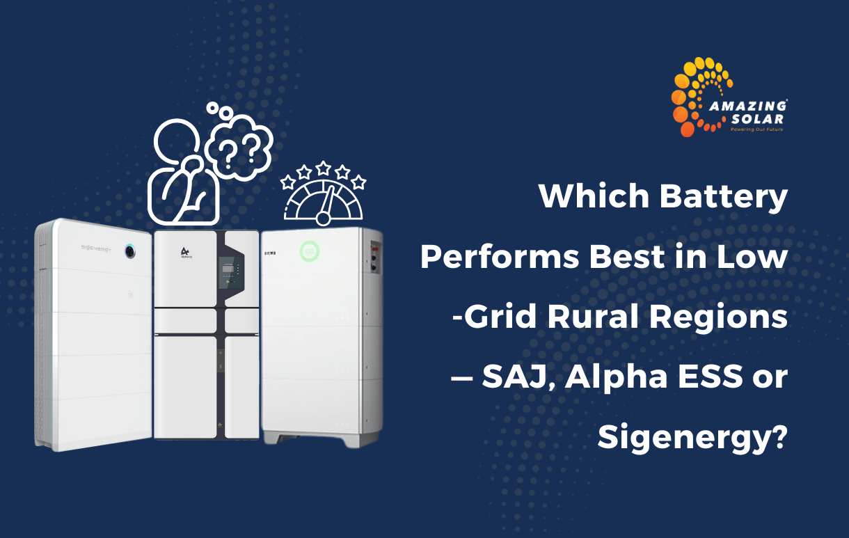 Which Battery Performs Best in Low-Grid Rural Regions — SAJ, Alpha ESS or Sigenergy?