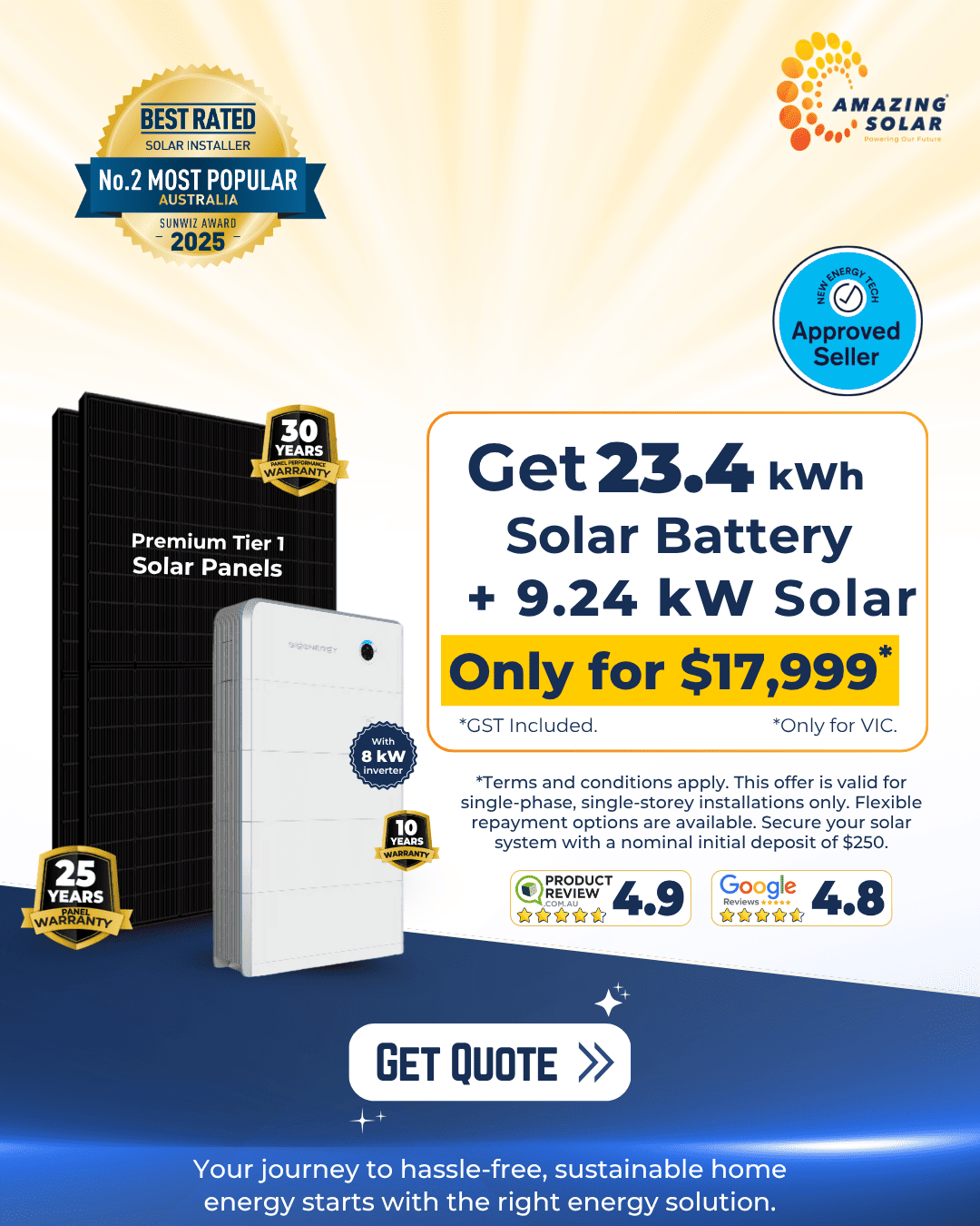 Solar battery 20kWh plus 6.6kWh solar deals (2)