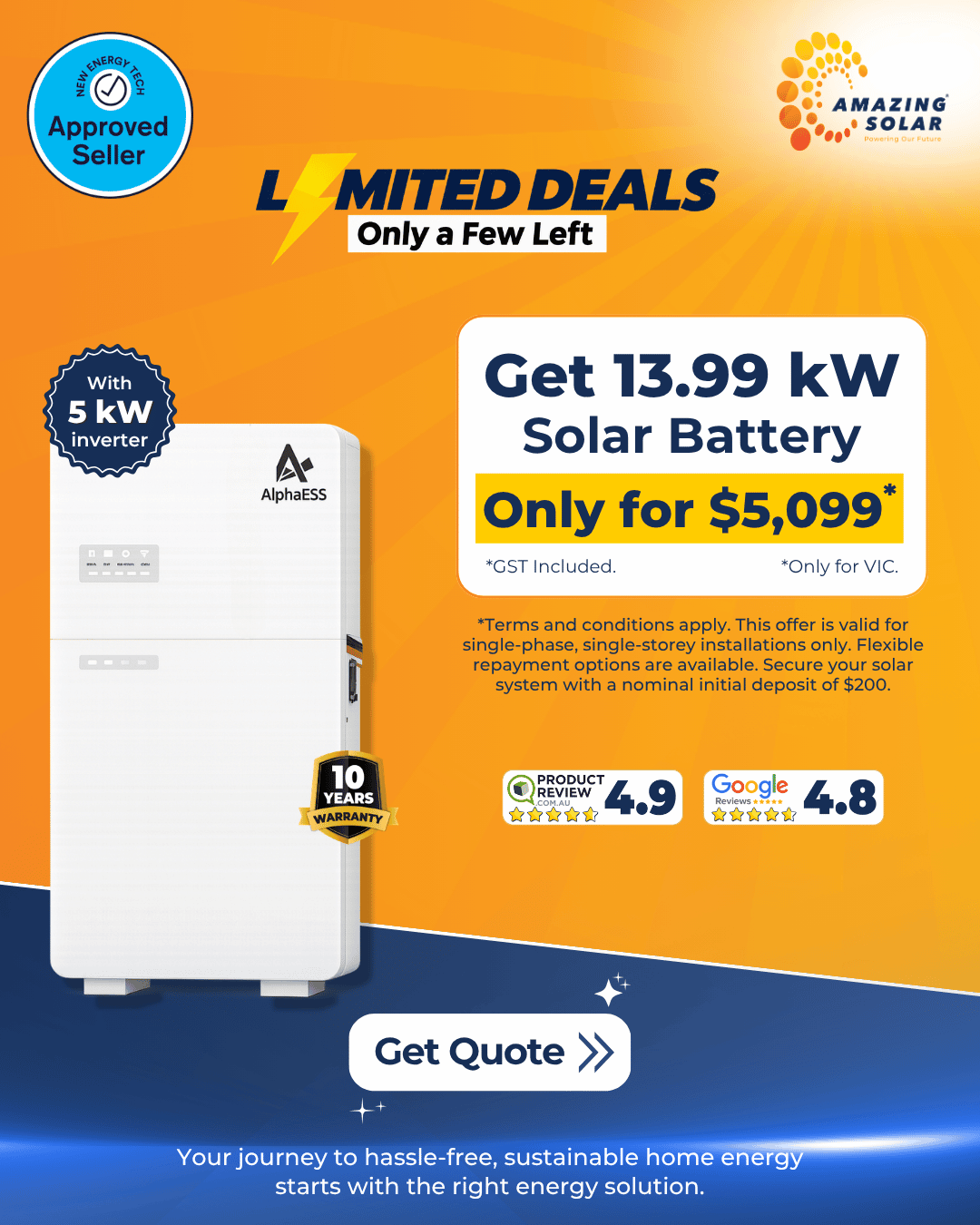 13.99kw solar battery 2026