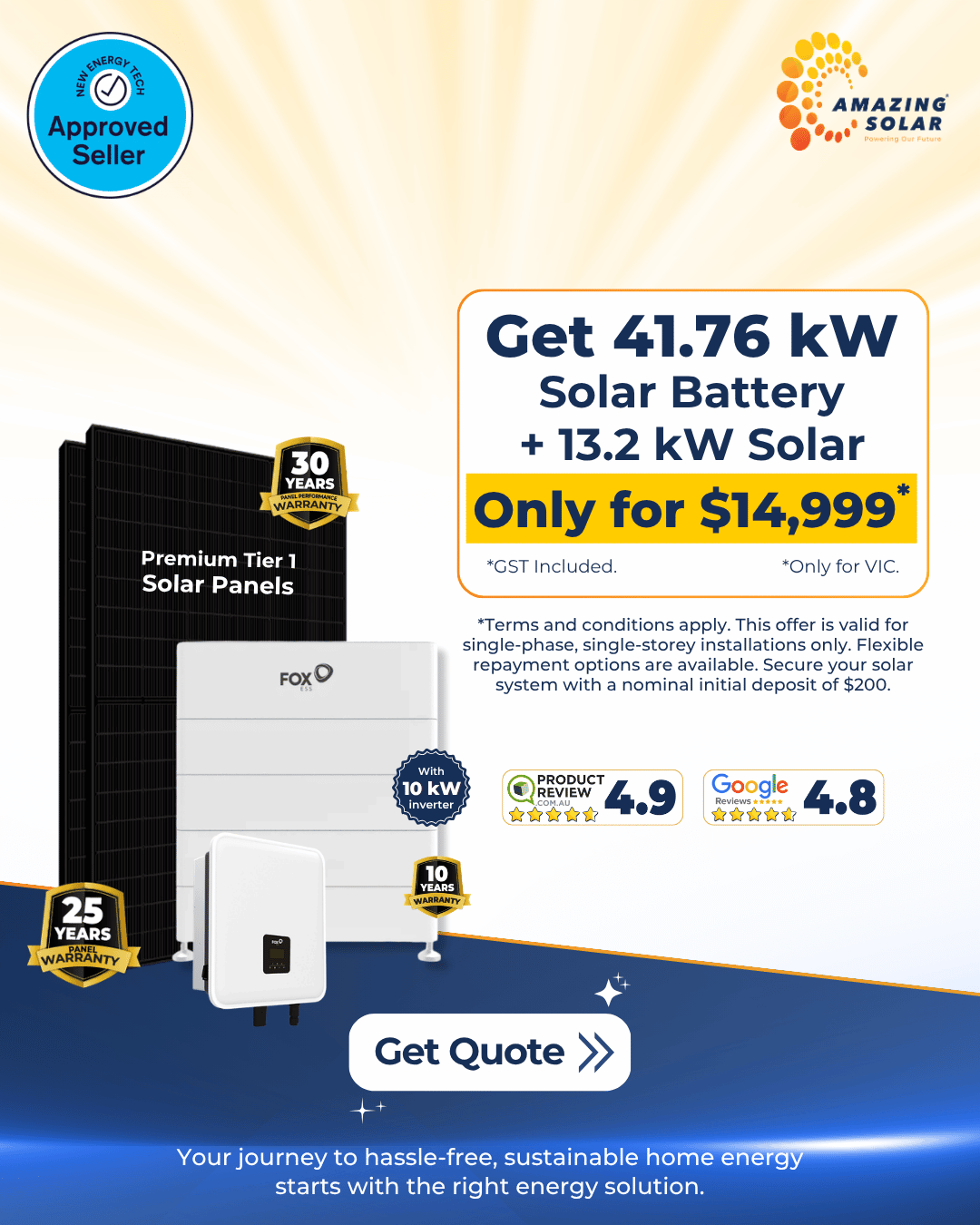 41.76KW plus 13.2KW Solar Battery 2026