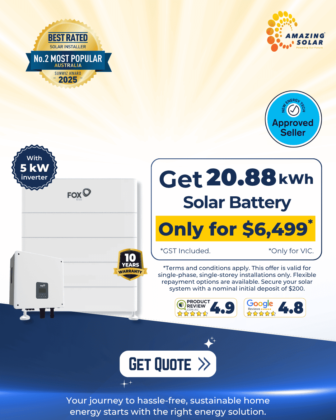 Solar battery Sale 20.88kWh