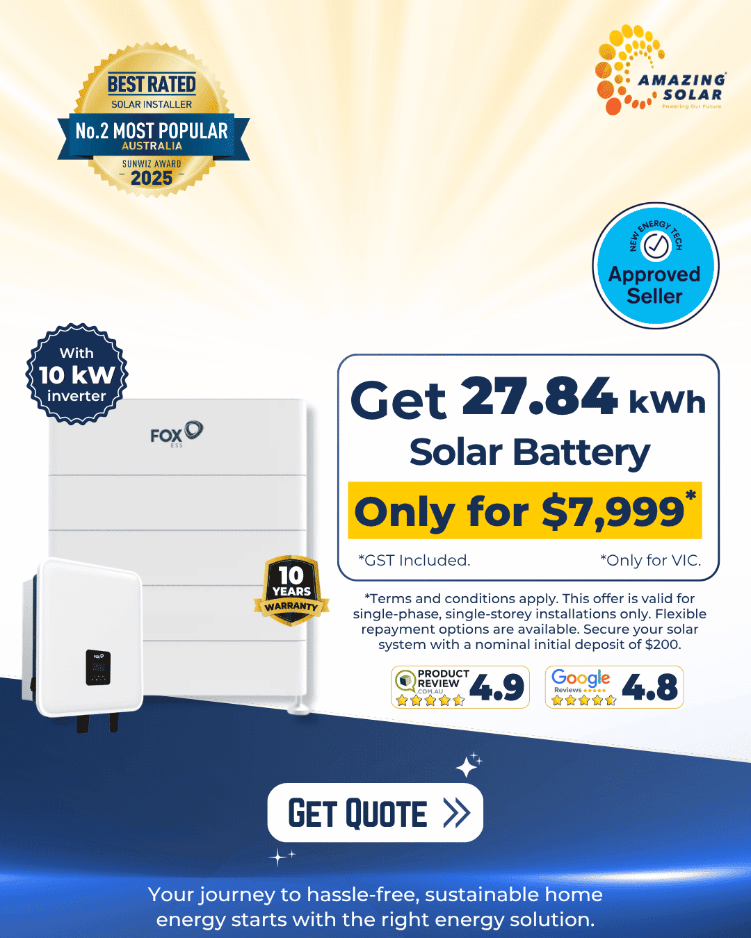 Solar battery Sale 27.84kWh