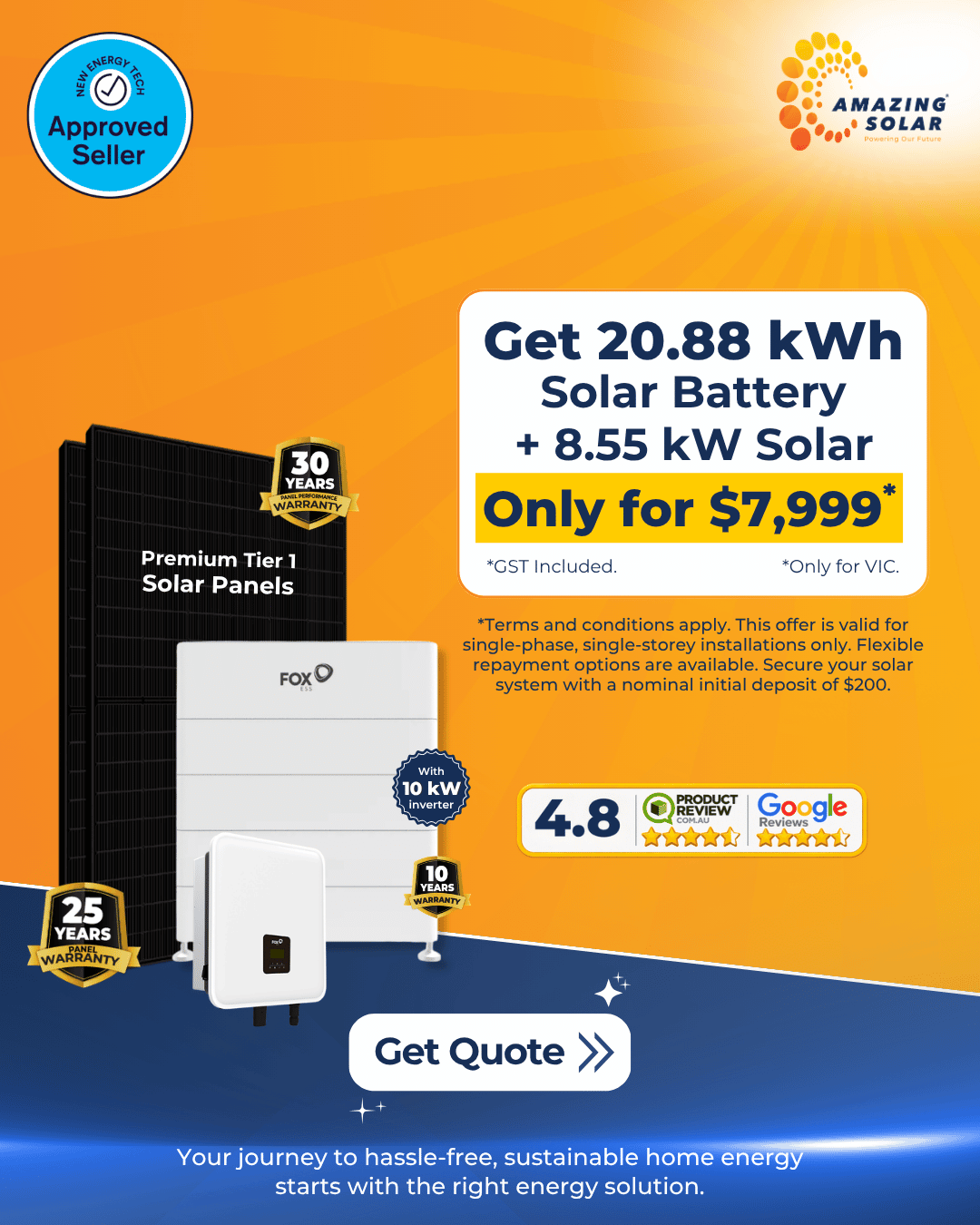 20.88 kWh Battery + 7.4 Solar